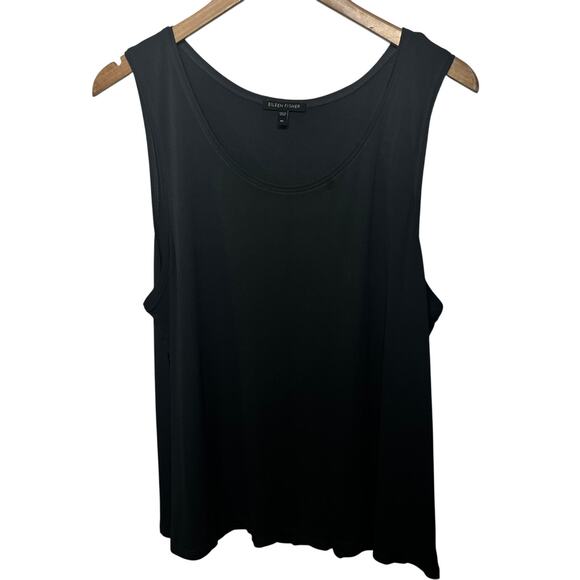 Eileen Fisher Jacket Tank Set Gray Silver Silk Evening Office Holiday 2 Pc XL - Picture 4 of 10